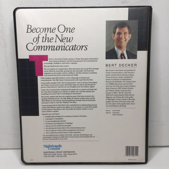 Nightingale Conant High Impact Communication Bert Decker 6 Cassettes Audio Tapes - Picture 6 of 7